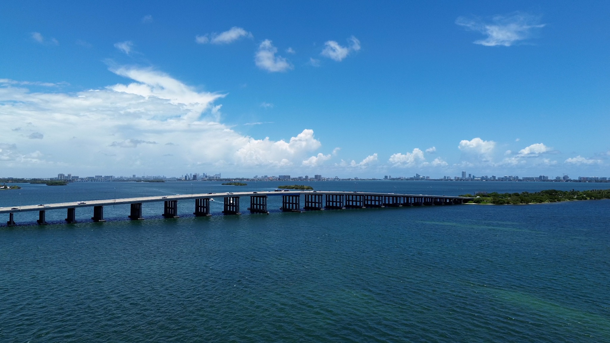 Julia Tuttle Causeway crossing Biscayne Bay from Edgewater