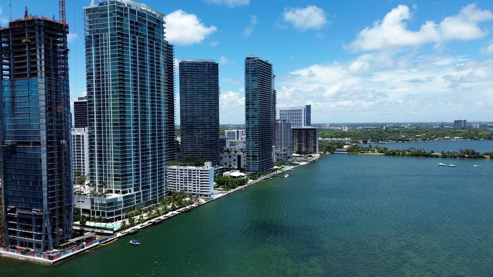 Northern Edgewater shoreline and residential towers